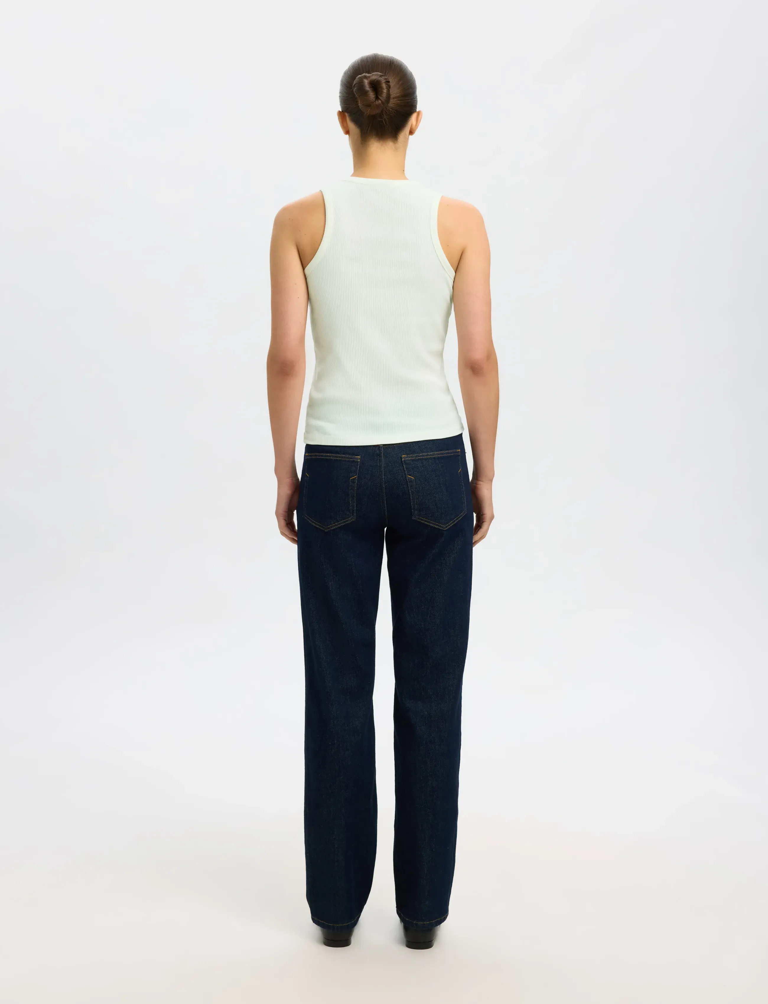 Selected - SLWANNA O-NECK TANK TOP NOOS - tanktops - snow white - 2