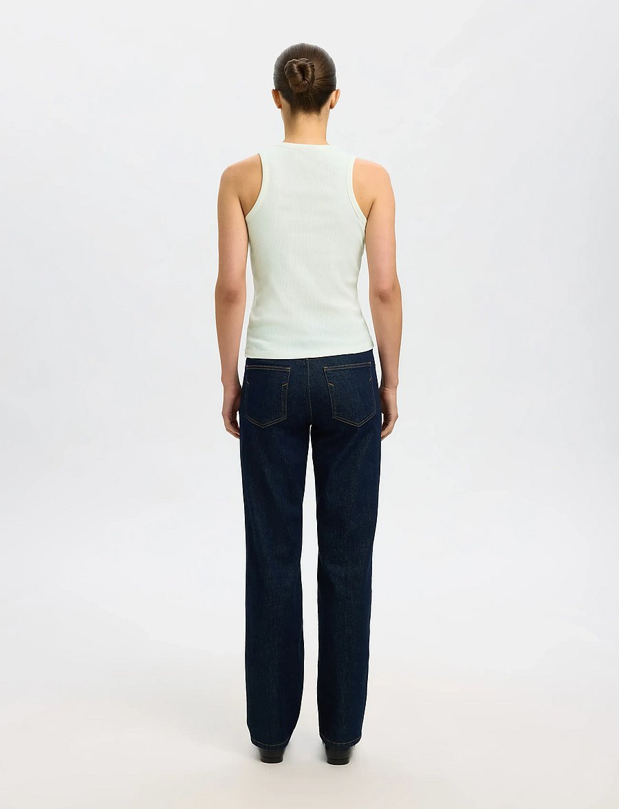 Selected - SLWANNA O-NECK TANK TOP NOOS - varrukateta topid - snow white - 2