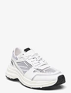 SLFABBY LEATHER TRAINER - WHITE