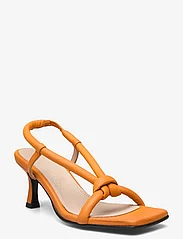 Selected Femme - SLFSARA PADDED LEATHER HIGH HEEL SANDAL - party wear at outlet prices - orangeade - 0