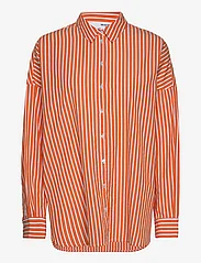 Selected Femme - SLFEMMA-SANNI LS STRIPED SHIRT NOOS - overhemden met lange mouwen - orangeade - 0