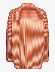 Selected Femme - SLFEMMA-SANNI LS STRIPED SHIRT NOOS - langermede skjorter - orangeade - 1
