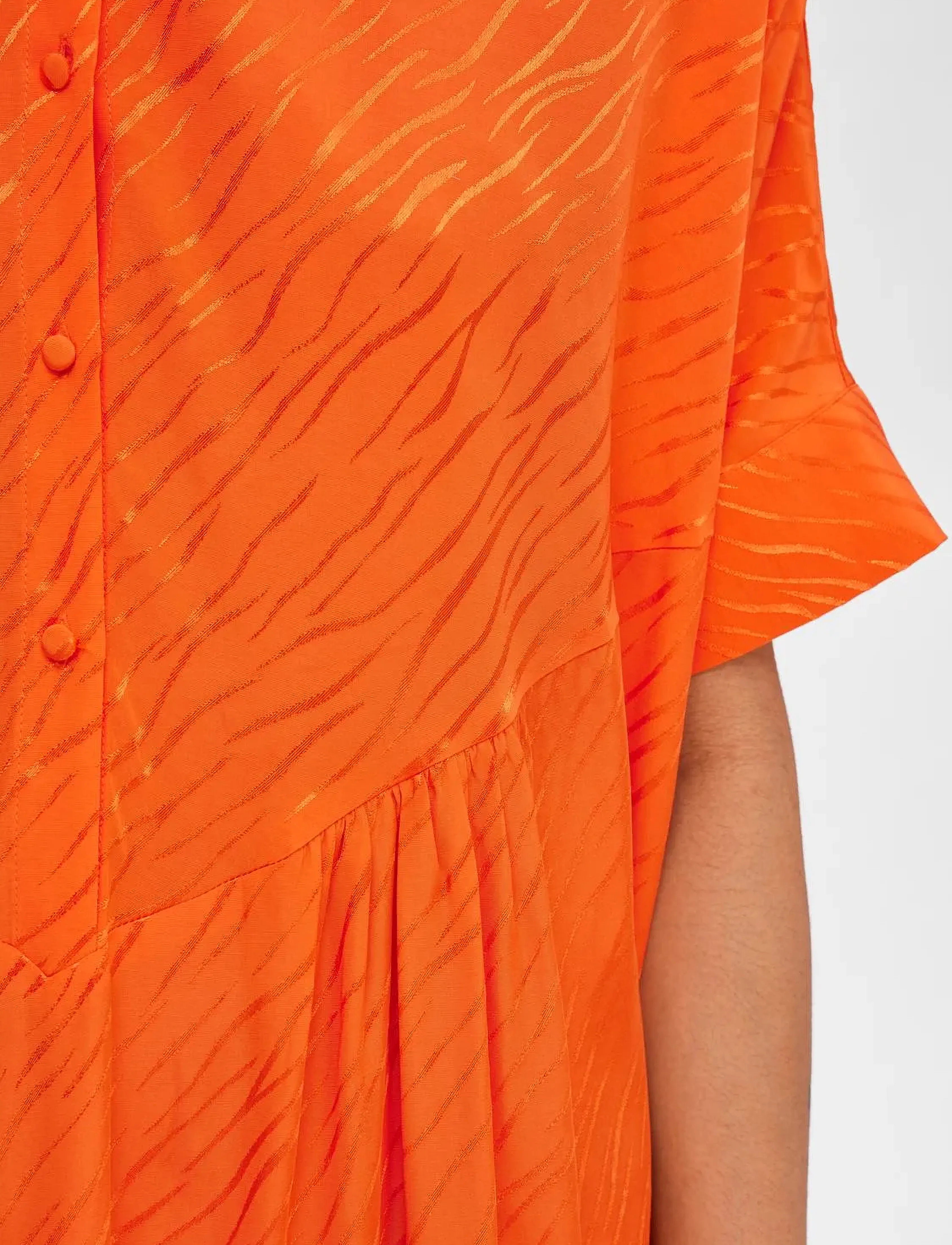 Selected - SLFABIENNE-VIOLA SS OVERSIZE DRESS B - skjortekjoler - orangeade - 5