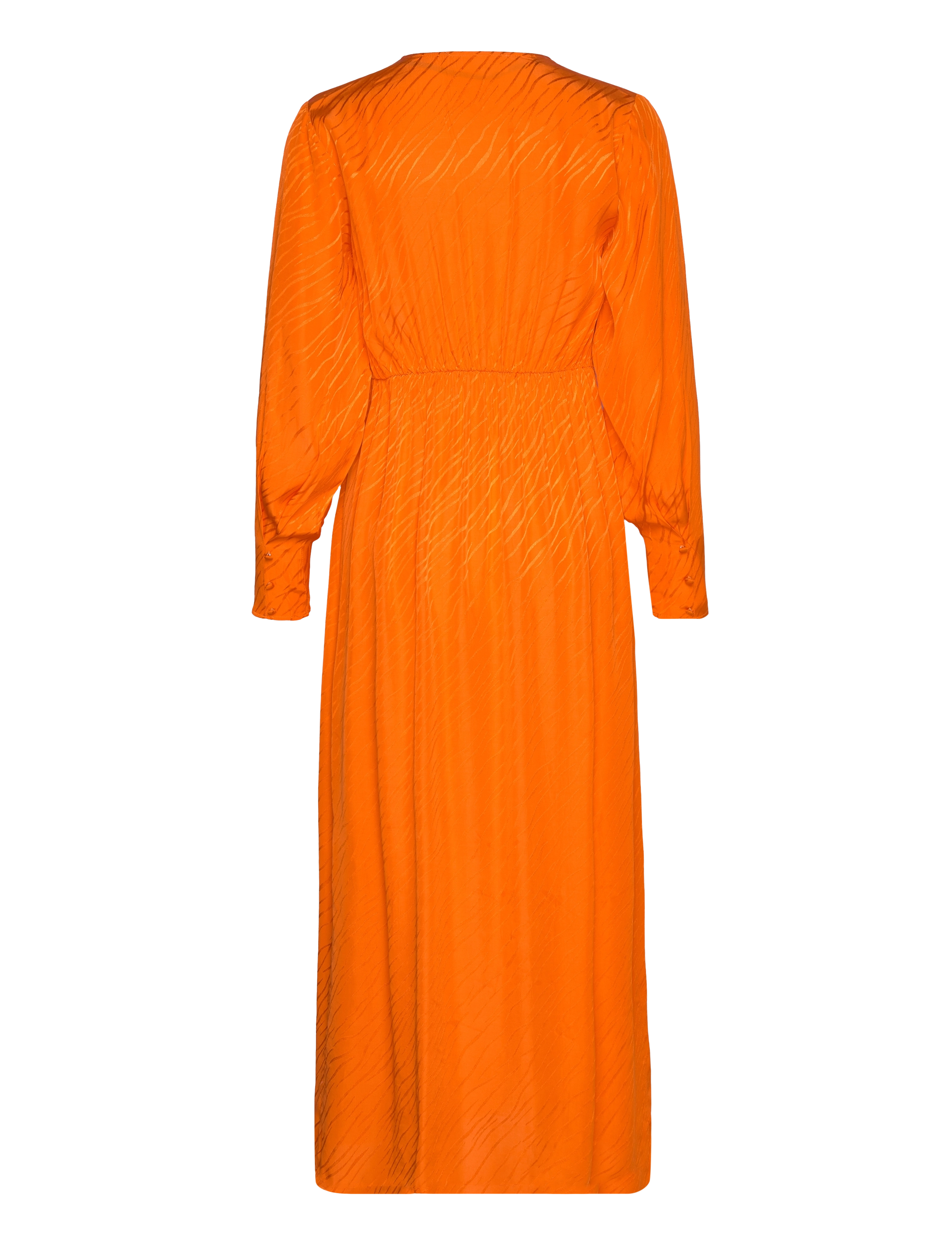 Selected - SLFABIENNE LS SATIN ANKLE WRAP DRESS B - wickelkleider - orangeade - 2