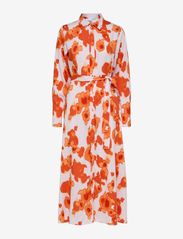Selected Femme - SLFNICOLETTE LS ANKLE SHIRT DRESS B - hemdkleider - orangeade - 0