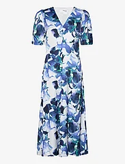 Selected Femme - SLFRACHELLE 2/4 AOP ANKLE SATIN DRESS B - maxi dresses - royal blue - 0