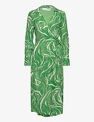Selected Femme - SLFSIRINE LS MIDI WRAP DRESS B - midi-kleider - absinthe green - 0