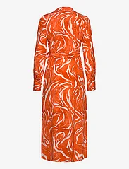 Selected Femme - SLFSIRINE LS MIDI WRAP DRESS B - sukienki kopertowe - orangeade - 1