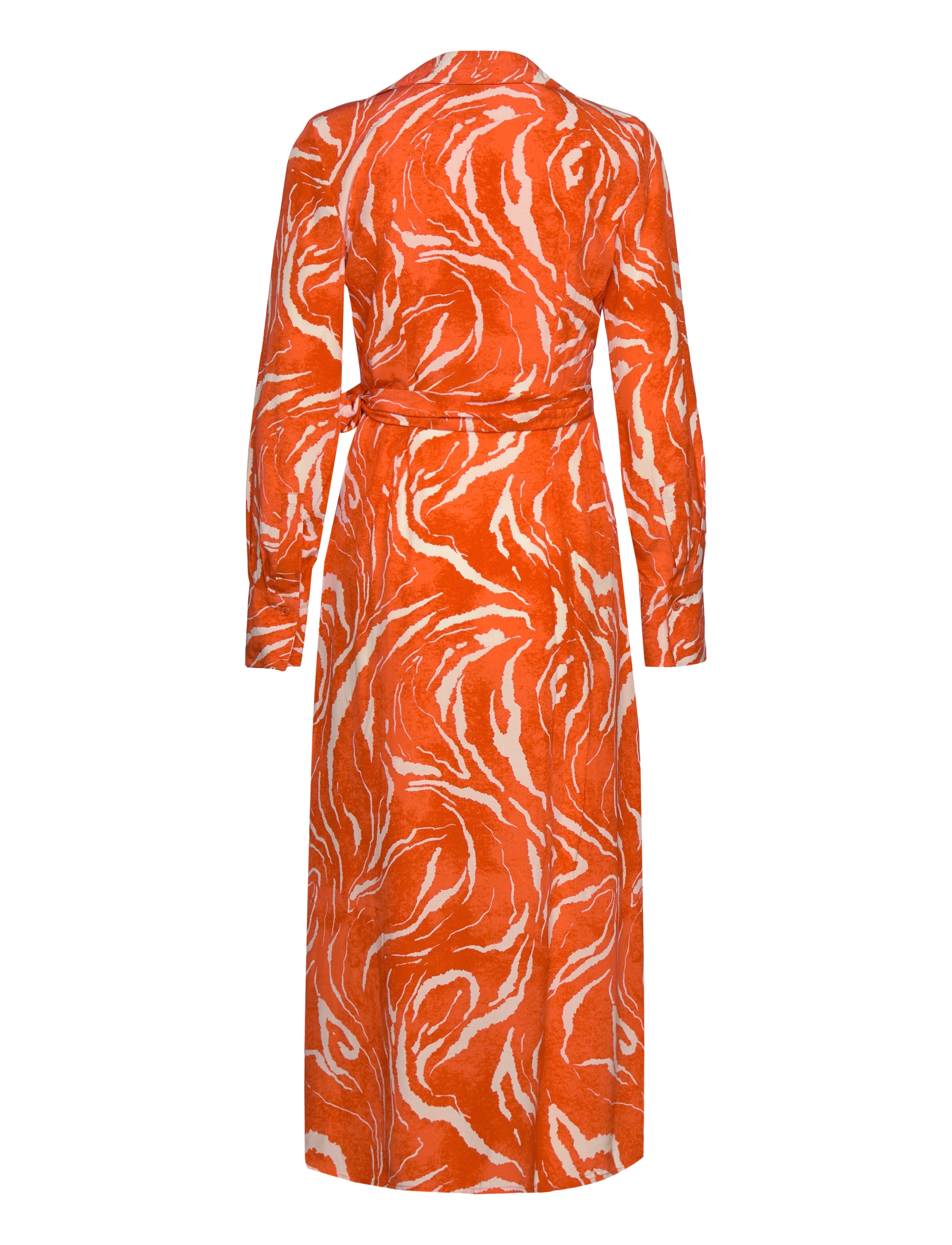 Selected - SLFSIRINE LS MIDI WRAP DRESS B - midi-kleider - orangeade - 1
