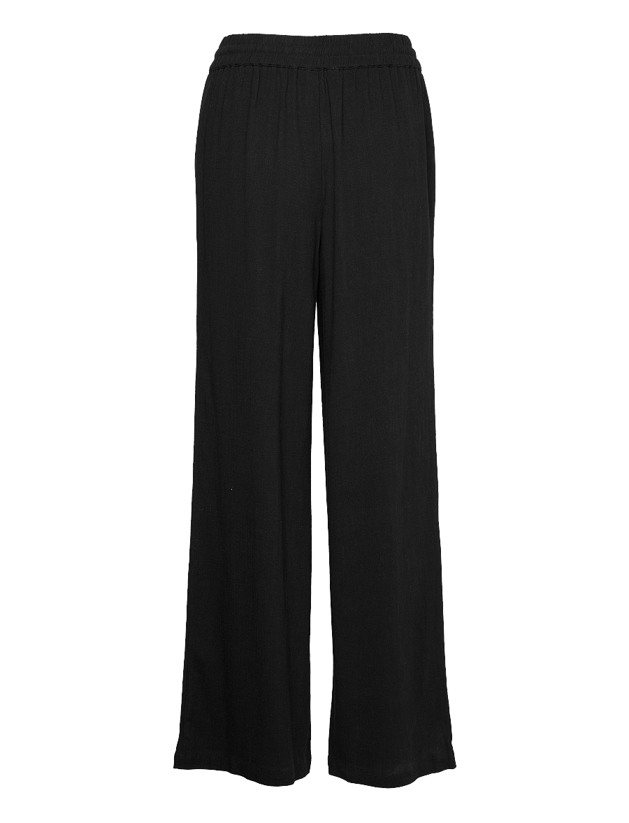 Selected - SLFVIVA-GULIA HW LONG LINEN PANT NOOS - bukser med lige ben - black - 2