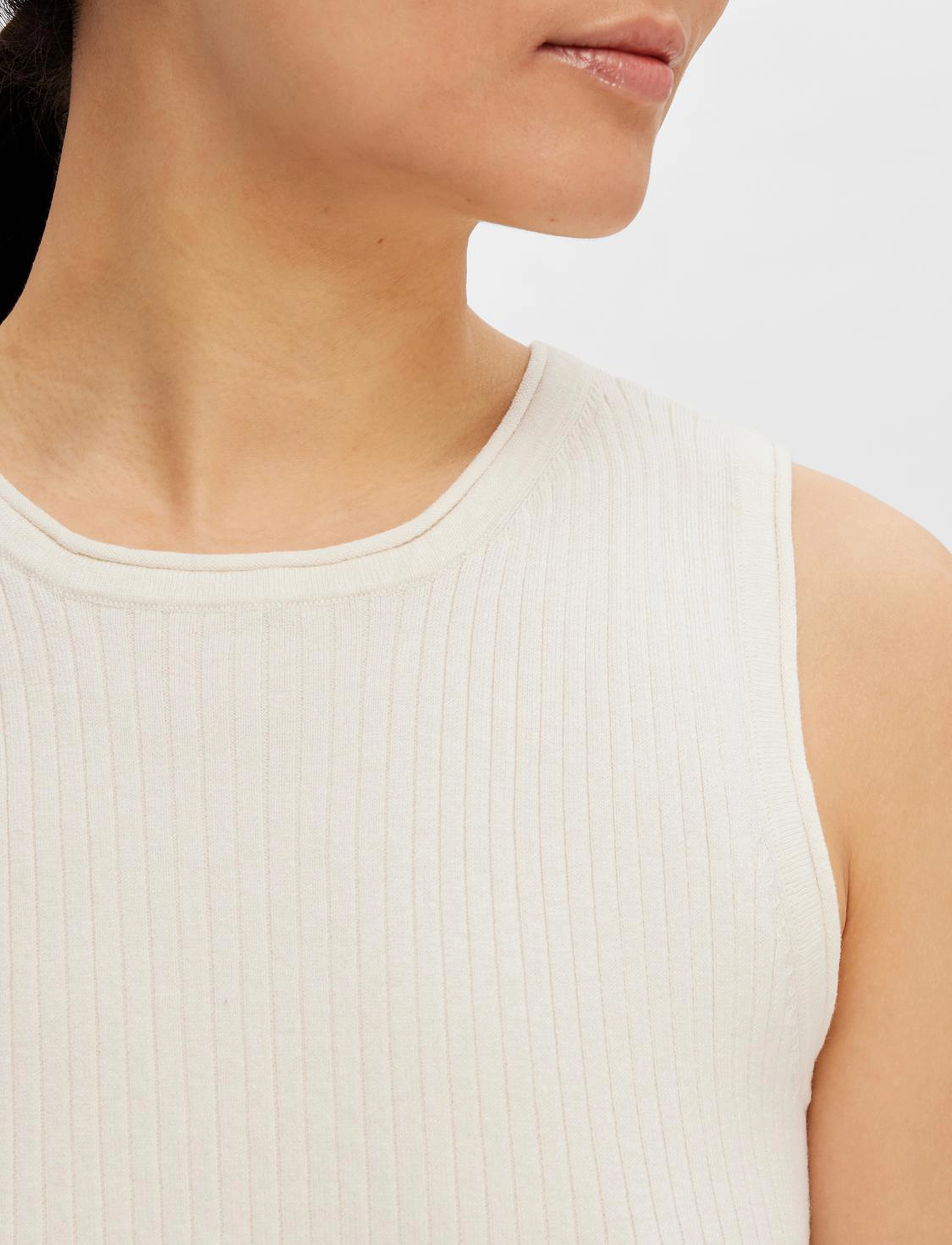 Selected - SLFLYDIA SL O-NECK KNIT TOP NOOS - birch - 4