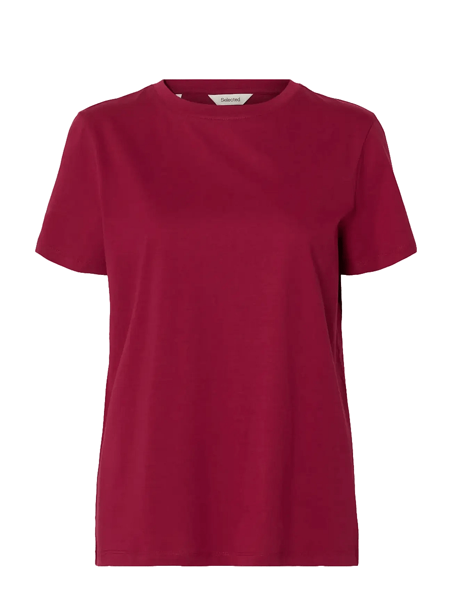 Selected - SLWMYESSENTIAL SS O-NECK TEE NOOS - t-shirts - anemone - 1