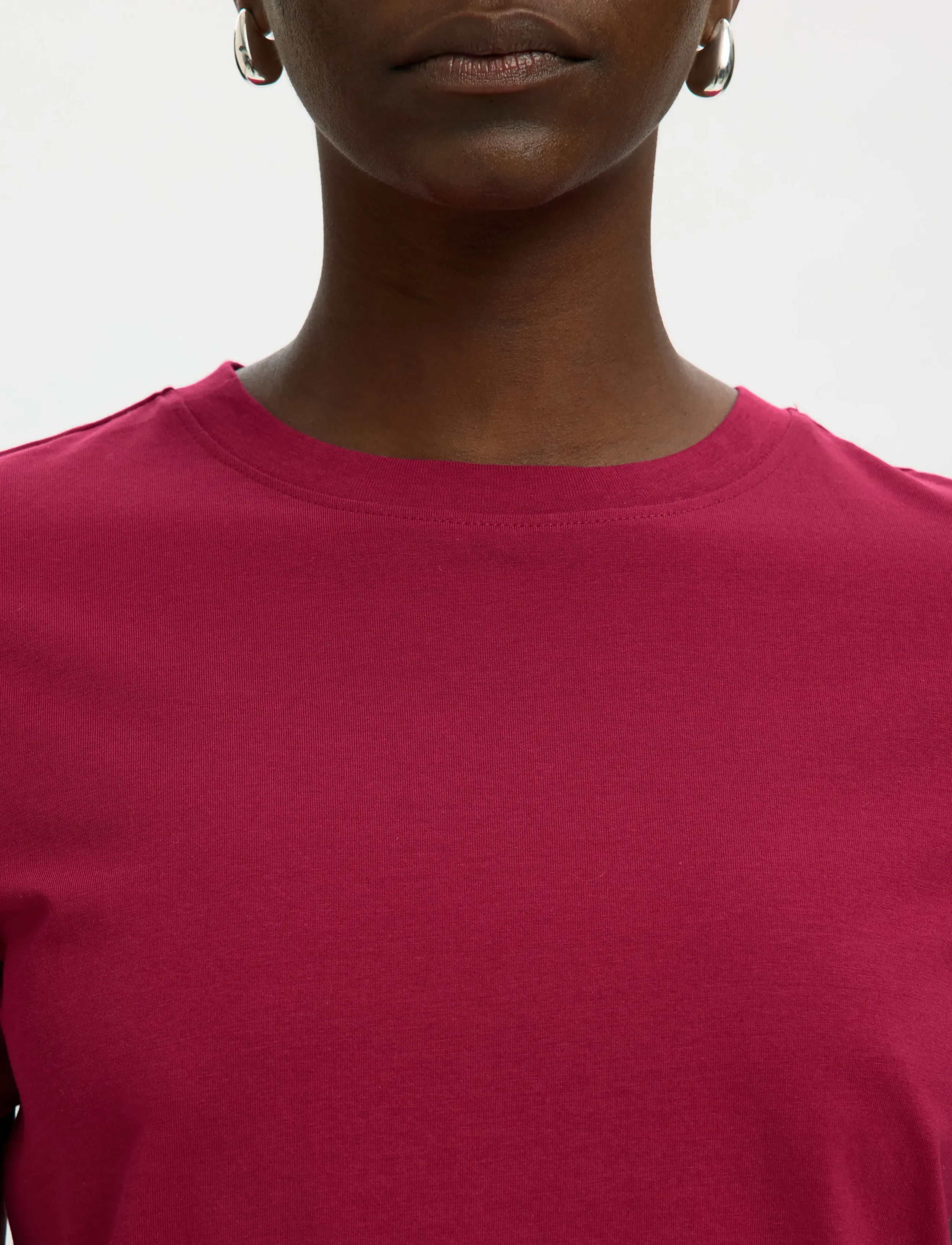 Selected - SLWMYESSENTIAL SS O-NECK TEE NOOS - t-shirts - anemone - 4