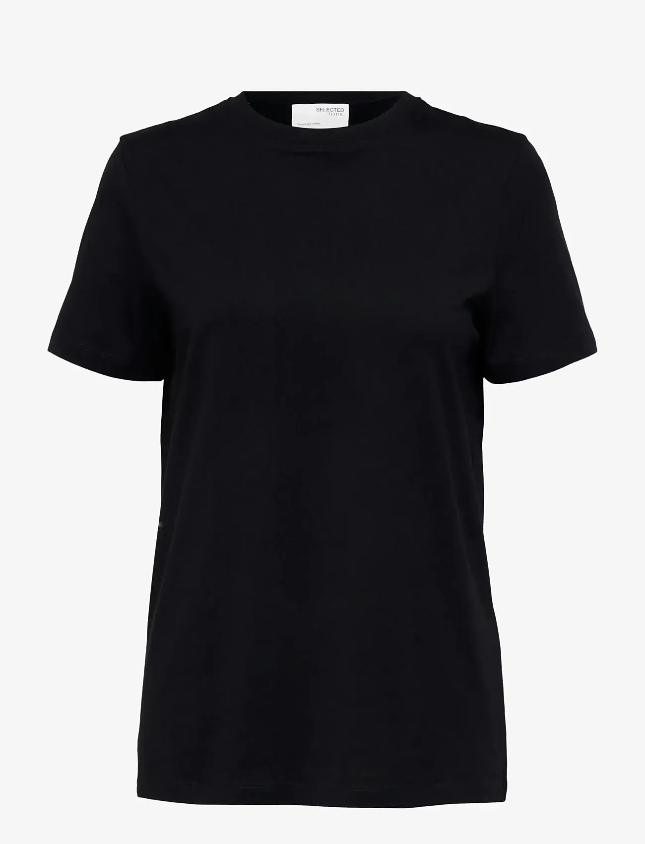 Selected - SLWMYESSENTIAL SS O-NECK TEE NOOS - t-shirts - black - 1