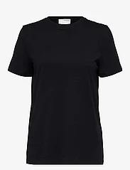 Selected Femme - SLFMYESSENTIAL SS O-NECK TEE NOOS - t-shirts - black - 0