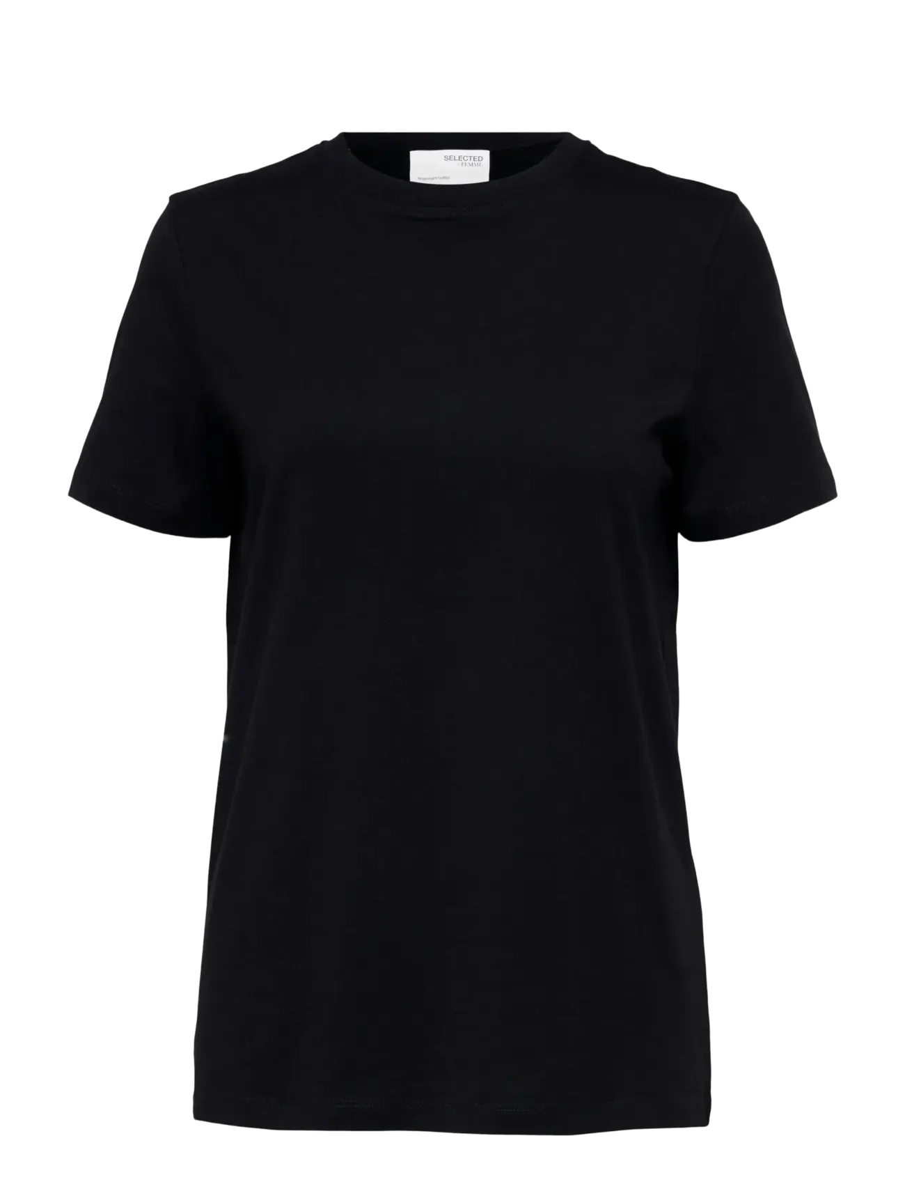Selected SLWMYESSENTIAL SS O-NECK TEE NOOS - Selected - BLACK / black