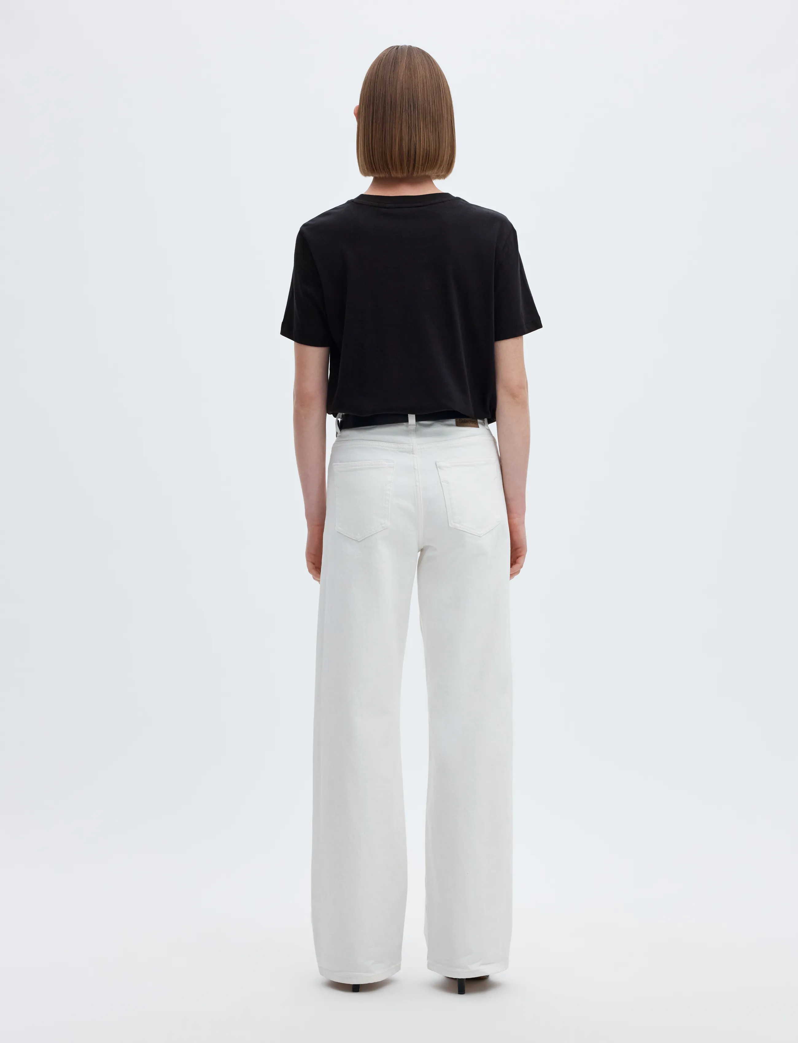 Selected - SLWMYESSENTIAL SS O-NECK TEE NOOS - t-särgid - black - 3
