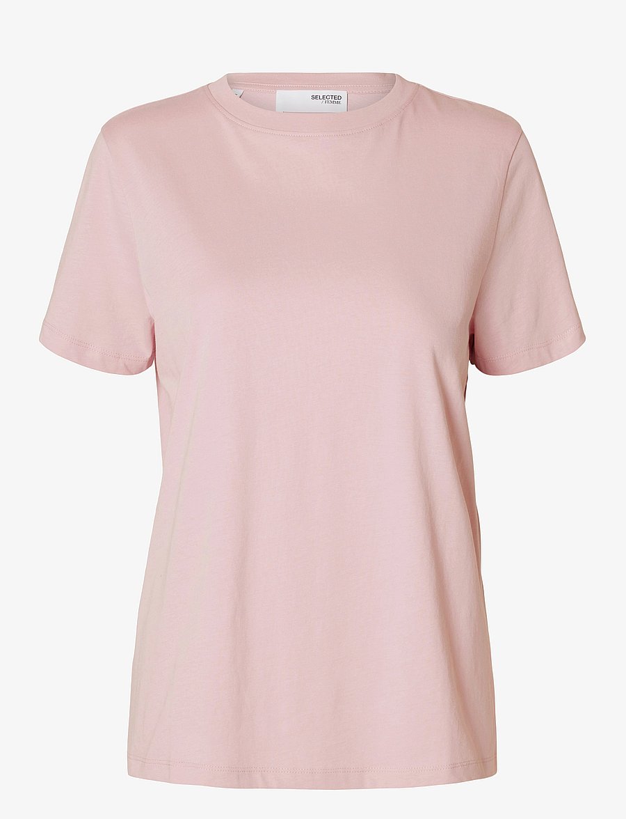 Selected - SLWMYESSENTIAL SS O-NECK TEE NOOS - t-särgid - bleached mauve - 1