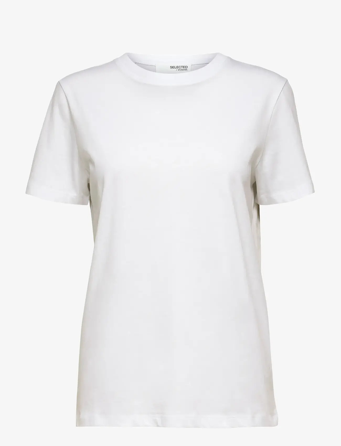 Selected - SLFMYESSENTIAL SS O-NECK TEE NOOS - t-shirts - bright white - 1