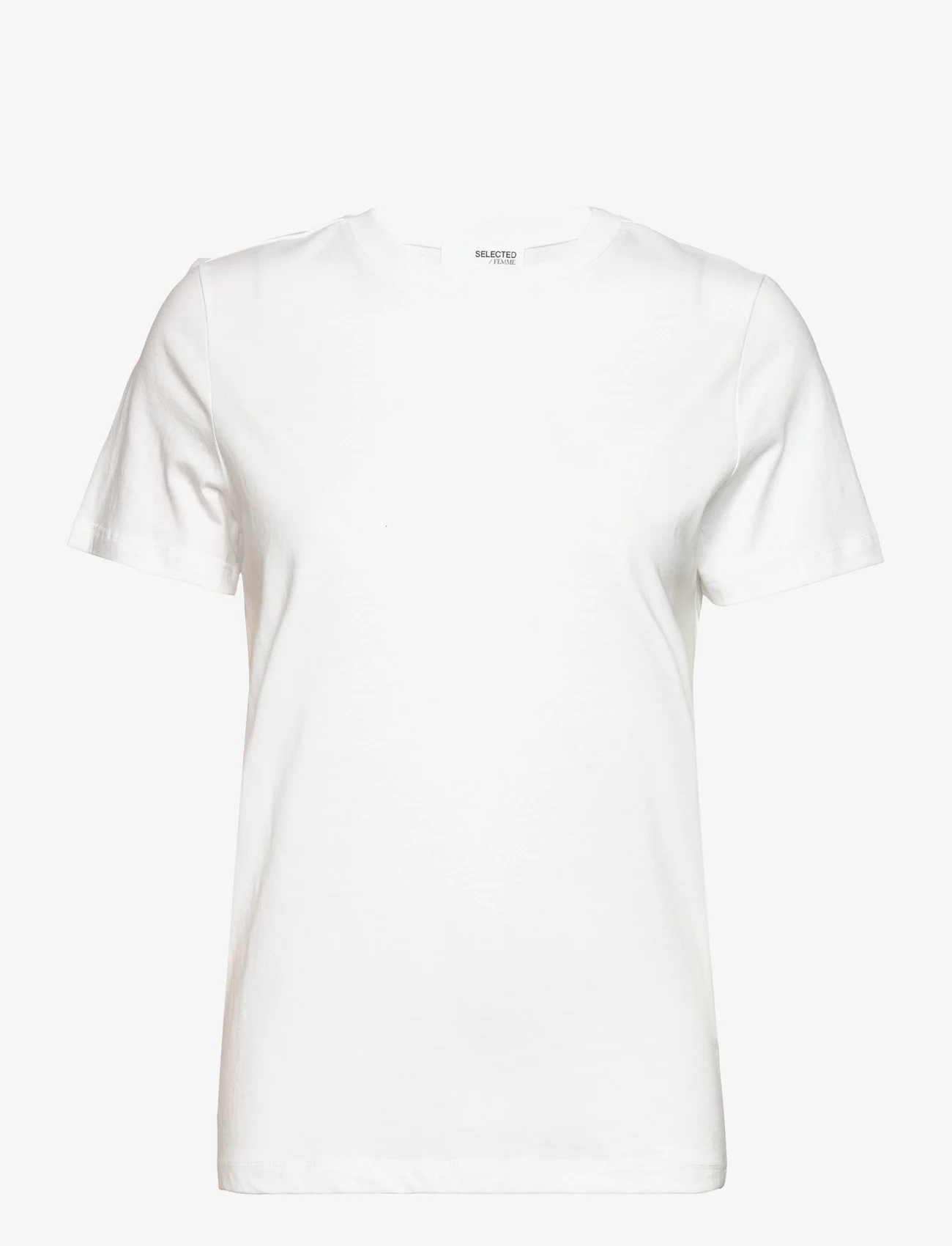 Selected Femme - SLFMYESSENTIAL SS O-NECK TEE NOOS - laagste prijzen - bright white - 0