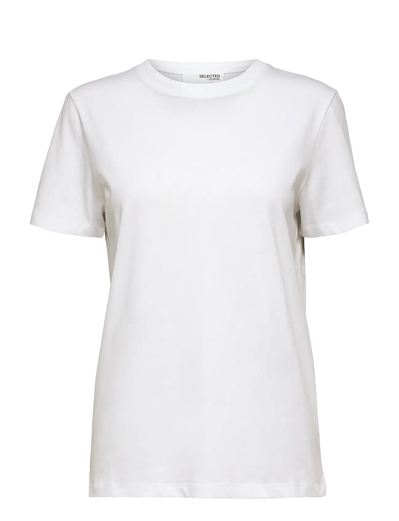 Selected - SLWMYESSENTIAL SS O-NECK TEE NOOS - t-shirts - bright white - 1