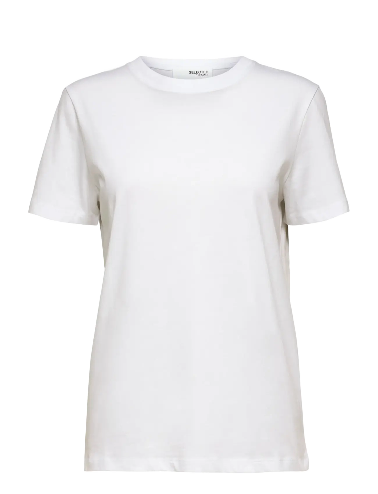 Selected SLWMYESSENTIAL SS O-NECK TEE NOOS - T-shirts & Tops - BRIGHT WHITE / white