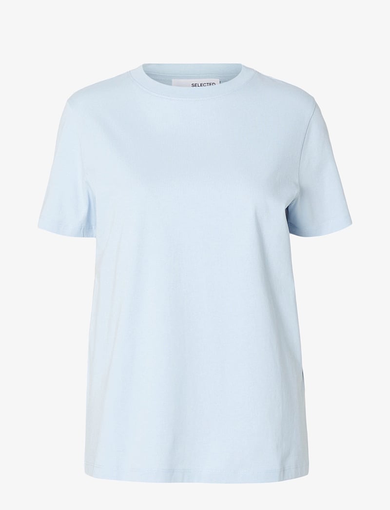 Selected - SLWMYESSENTIAL SS O-NECK TEE NOOS - t-shirts - cashmere blue - 1