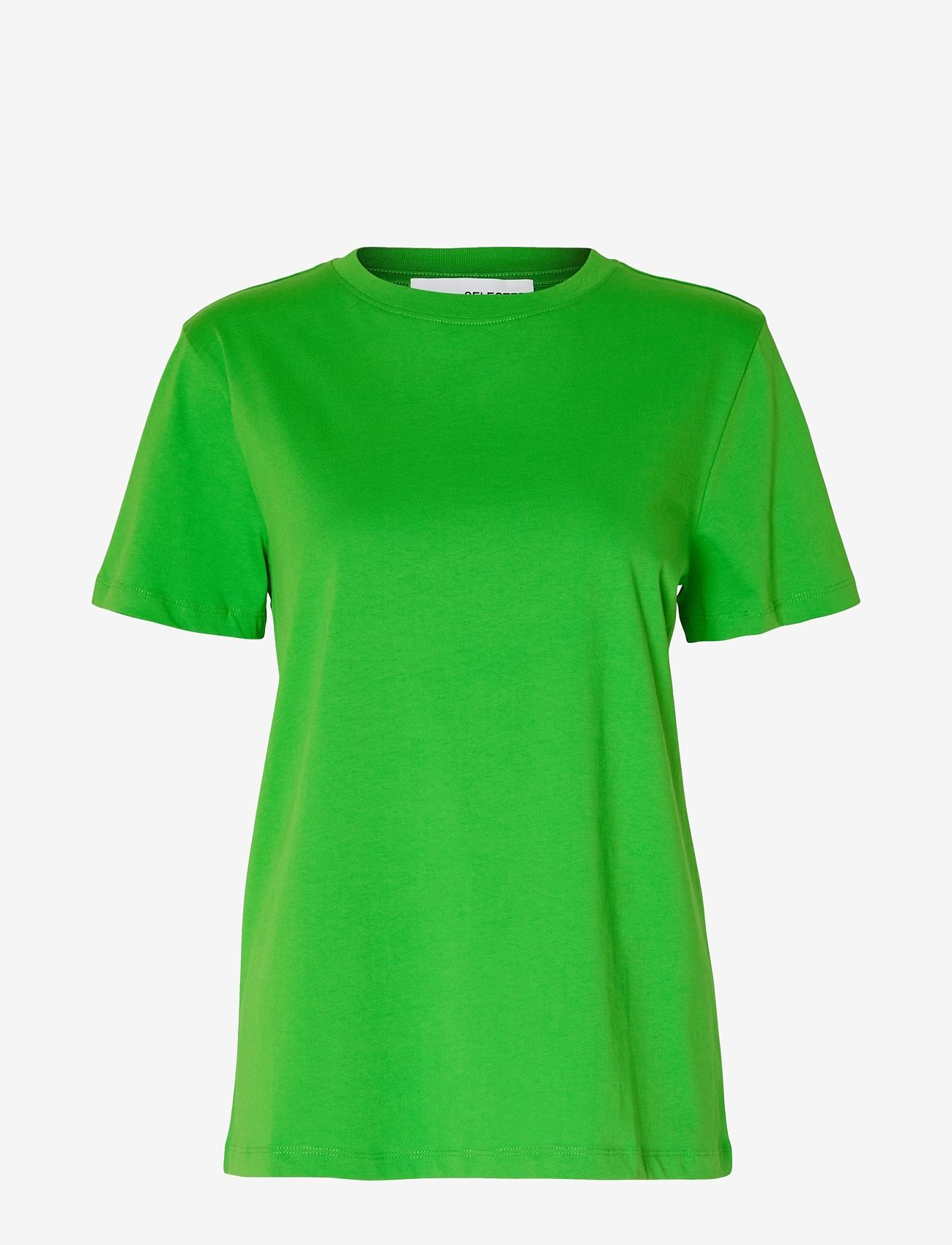 Selected Femme - SLFMYESSENTIAL SS O-NECK TEE NOOS - t-shirts - classic green - 0