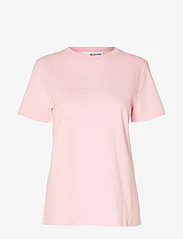 Selected Femme - SLFMYESSENTIAL SS O-NECK TEE - alhaisimmat hinnat - cradle pink - 0