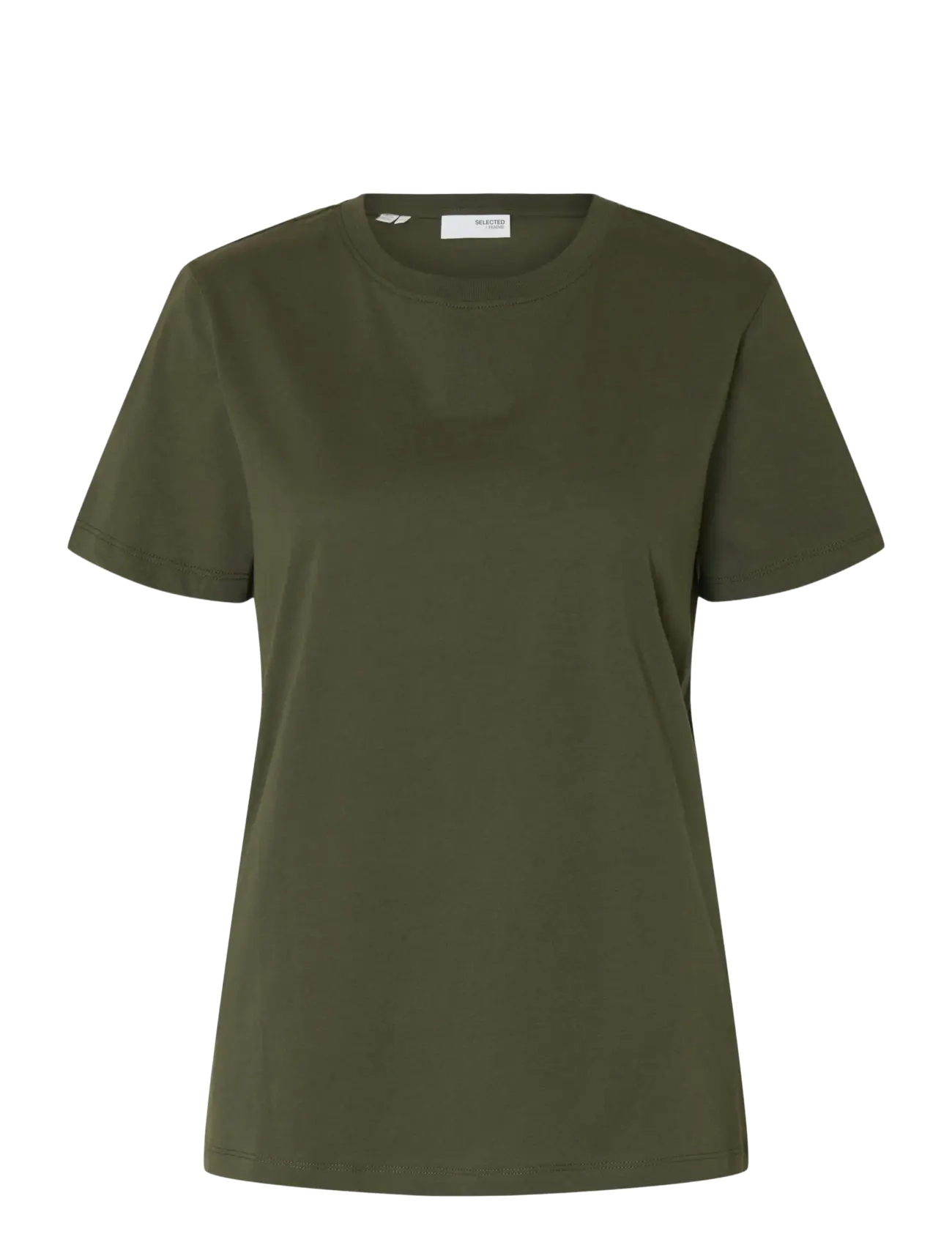 Selected SLWMYESSENTIAL SS O-NECK TEE NOOS - Selected - DEEP DEPTHS / brown