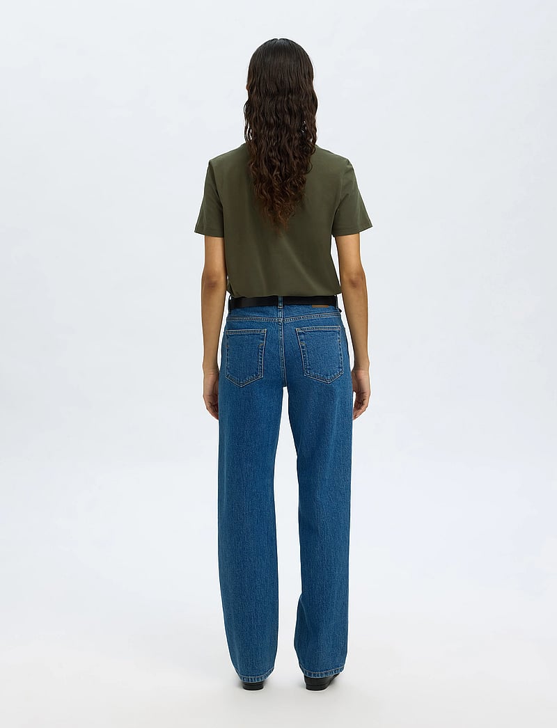 Selected - SLWMYESSENTIAL SS O-NECK TEE NOOS - t-shirts - deep depths - 2