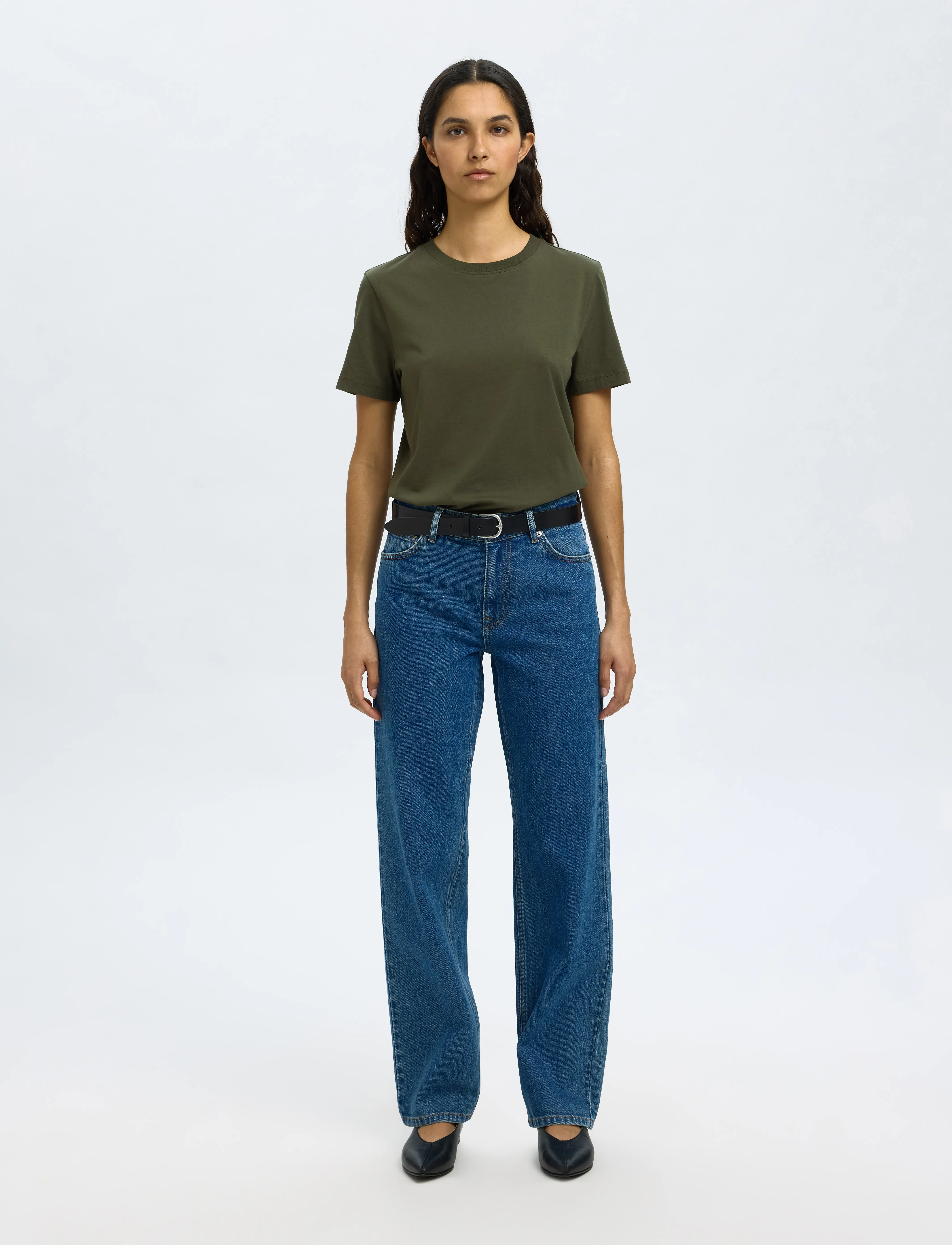 Selected - SLWMYESSENTIAL SS O-NECK TEE NOOS - t-shirts - deep depths - 3