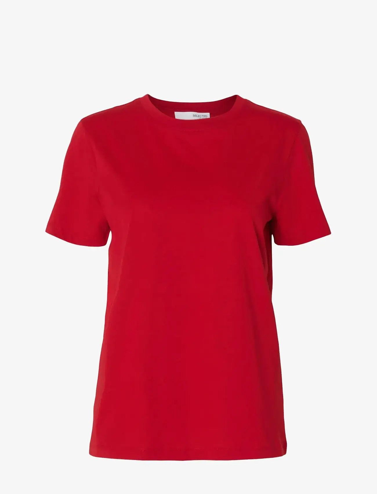Selected - SLWMYESSENTIAL SS O-NECK TEE NOOS - t-shirts - equestrian red - 1