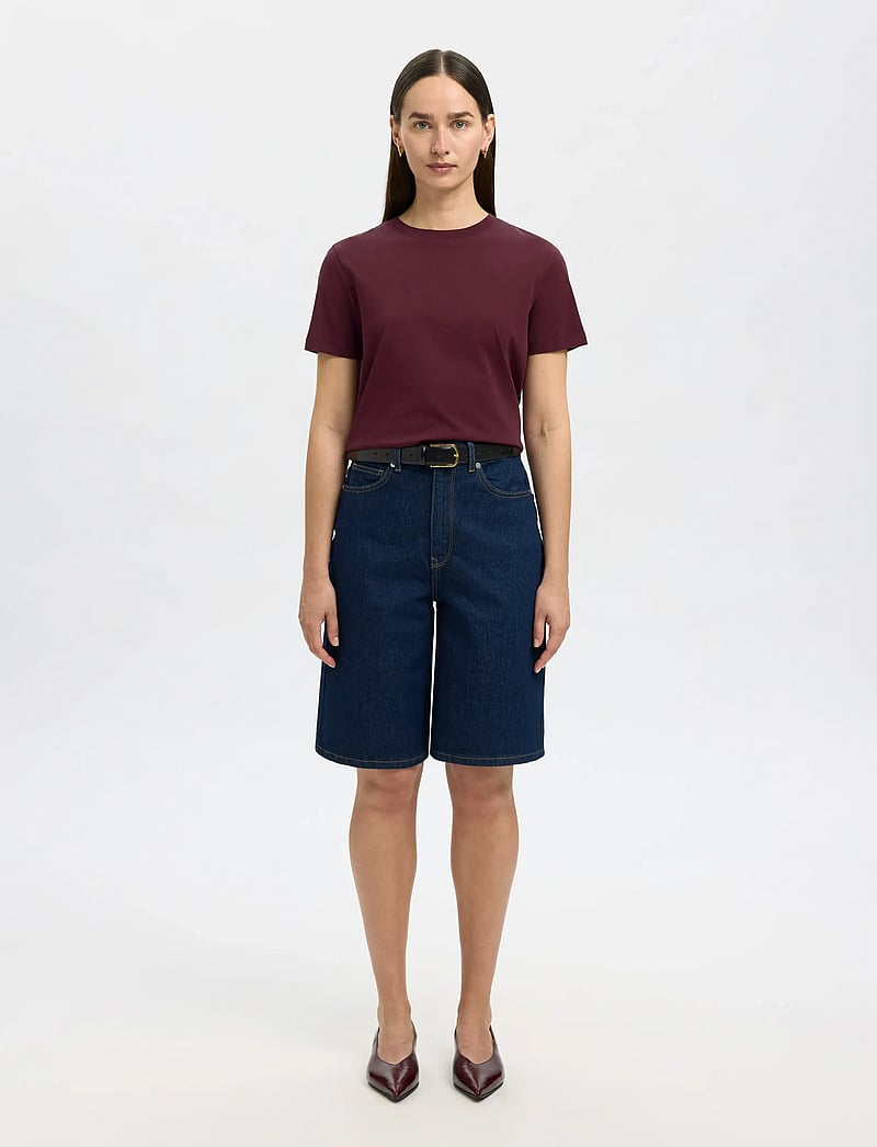 Selected - SLWMYESSENTIAL SS O-NECK TEE NOOS - t-shirts - fig - 3