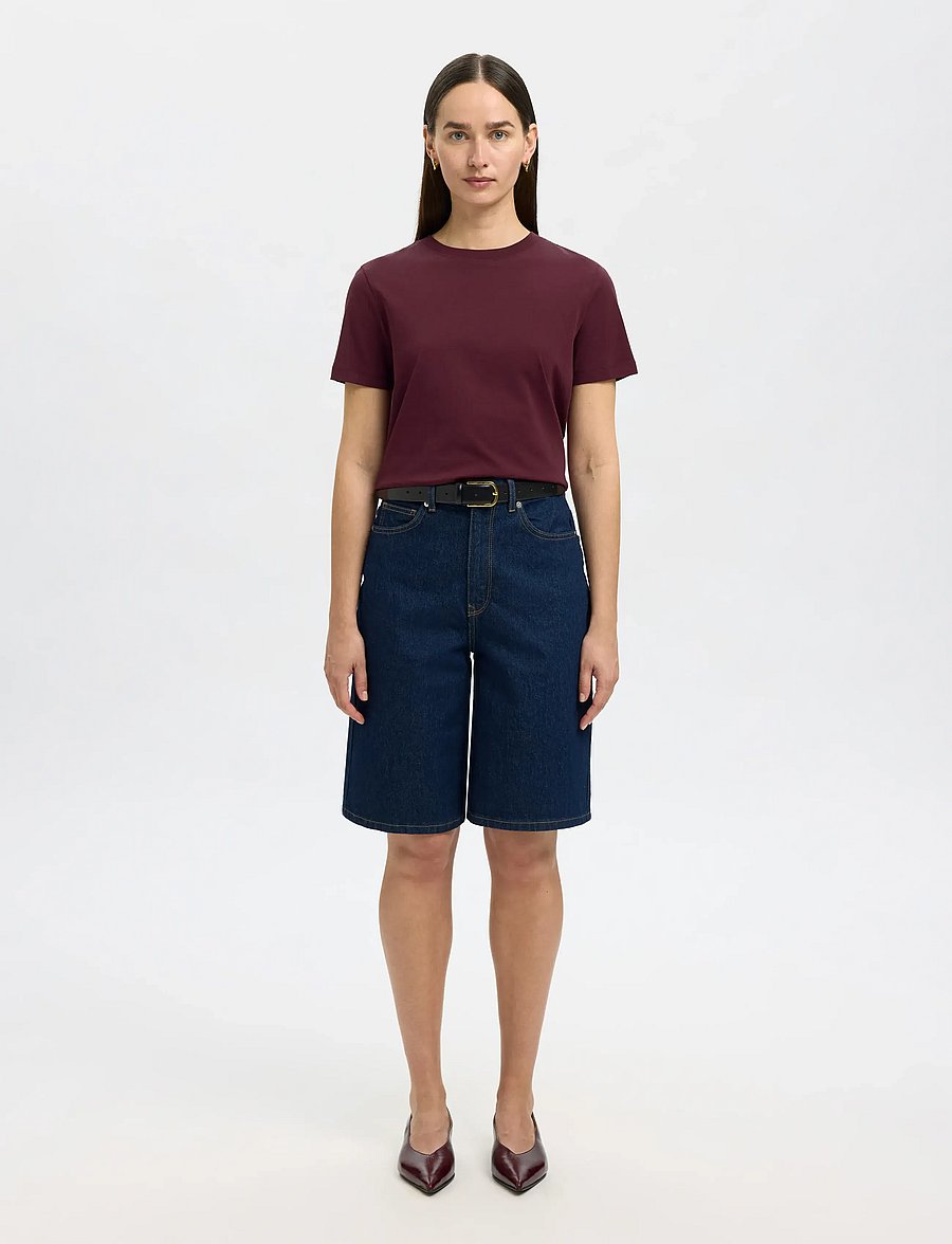 Selected - SLWMYESSENTIAL SS O-NECK TEE NOOS - t-shirts - fig - 3