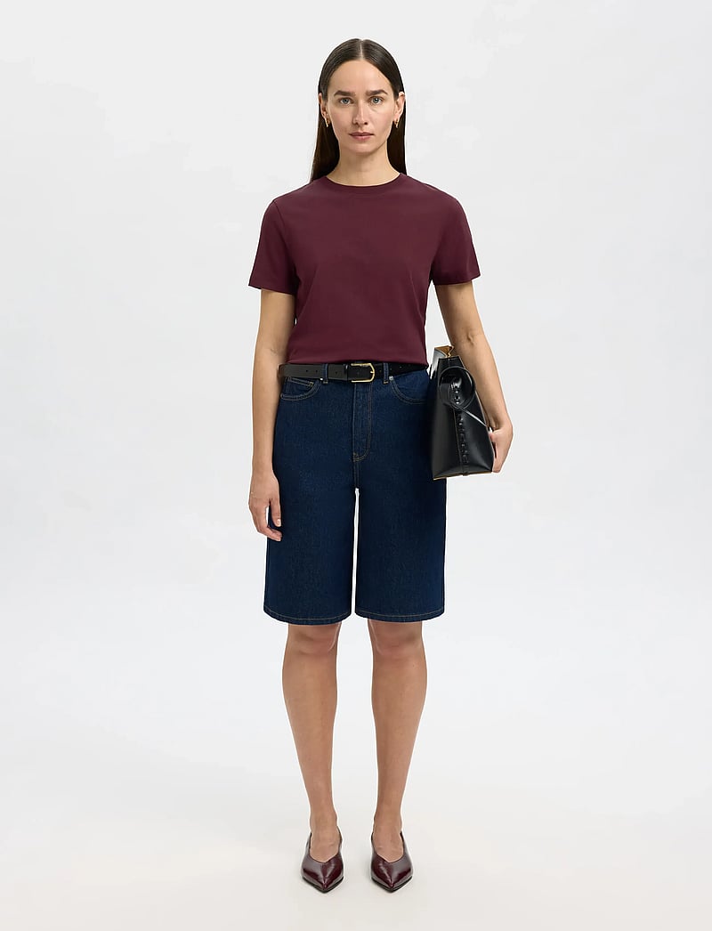 Selected - SLWMYESSENTIAL SS O-NECK TEE NOOS - t-shirts - fig - 5