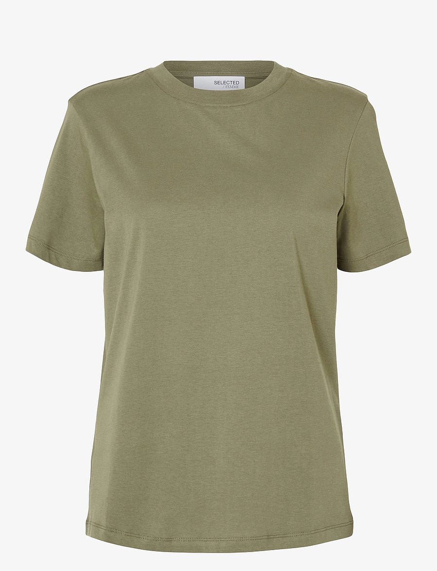 Selected - SLWMYESSENTIAL SS O-NECK TEE NOOS - t-shirts - kalamata - 1