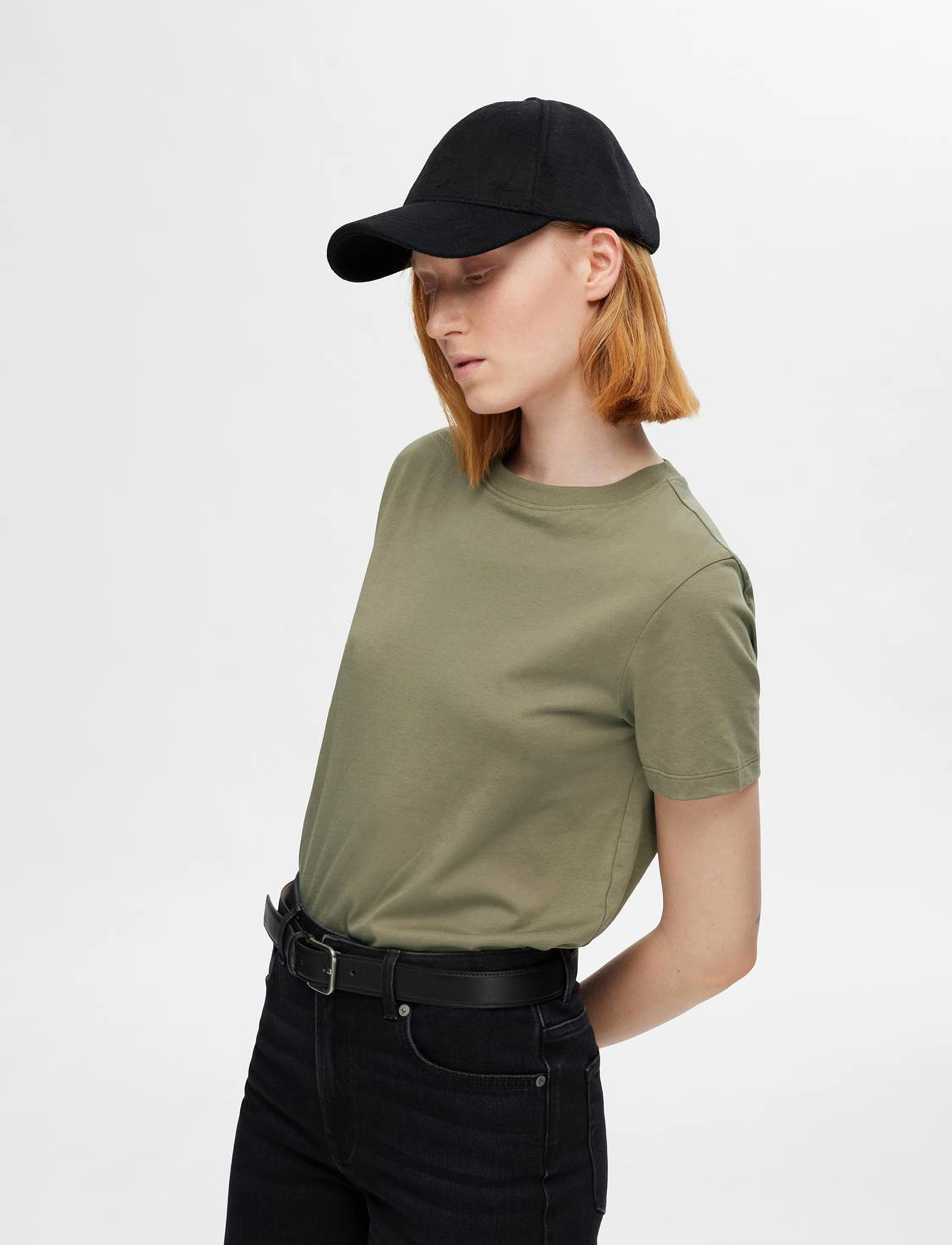Selected - SLWMYESSENTIAL SS O-NECK TEE NOOS - t-shirts - kalamata - 4
