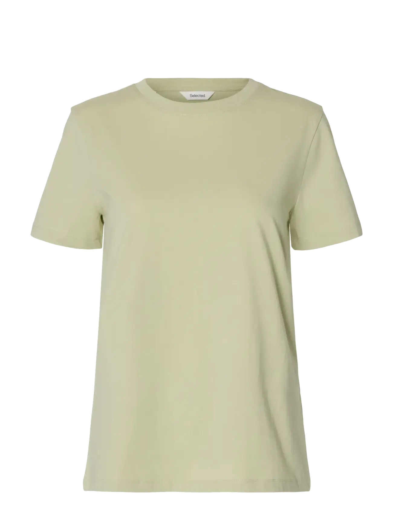 Selected SLWMYESSENTIAL SS O-NECK TEE NOOS - T-shirts - LINT / green