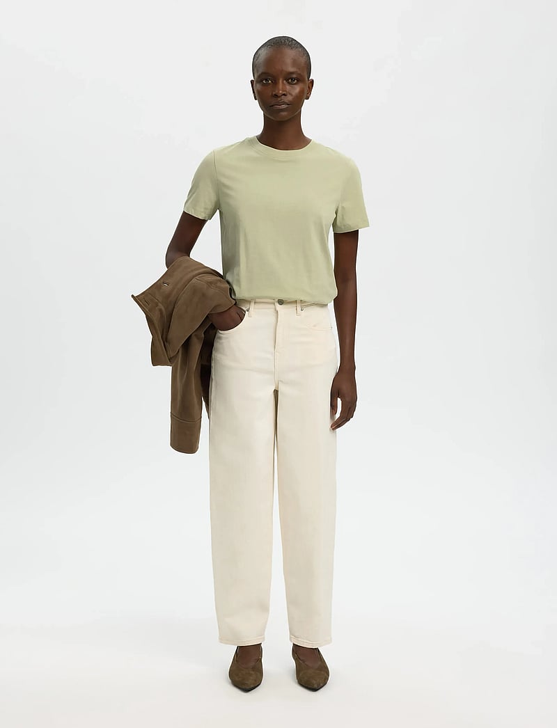 Selected - SLWMYESSENTIAL SS O-NECK TEE NOOS - t-shirts - lint - 5