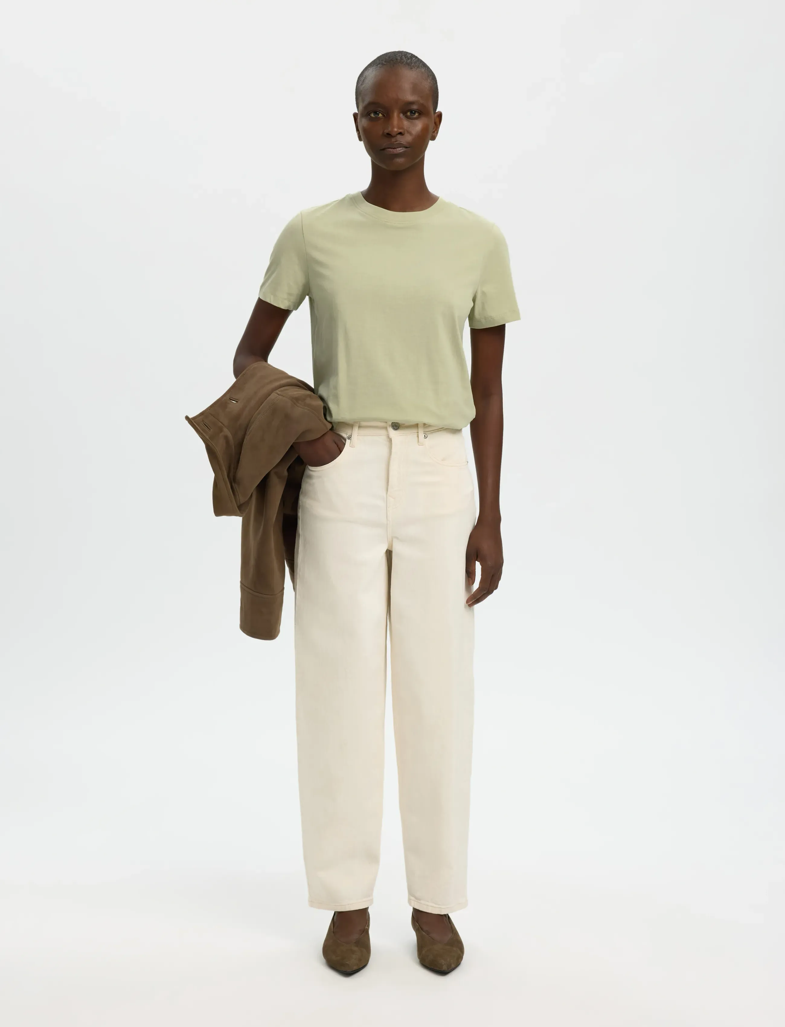 Selected - SLWMYESSENTIAL SS O-NECK TEE NOOS - t-shirts - lint - 5