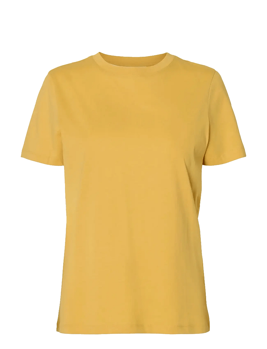 Selected - SLWMYESSENTIAL SS O-NECK TEE NOOS - t-shirts - ochre - 1