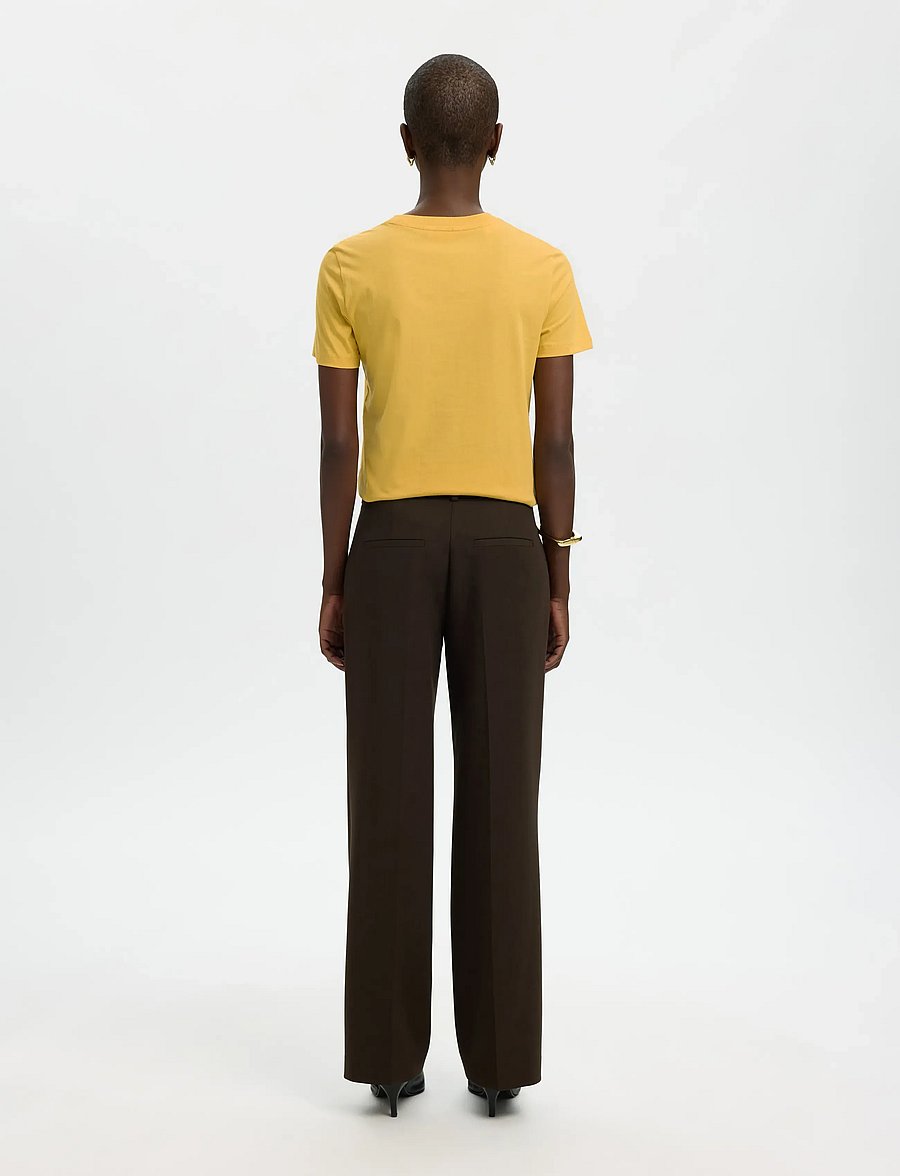 Selected - SLWMYESSENTIAL SS O-NECK TEE NOOS - t-shirts - ochre - 2