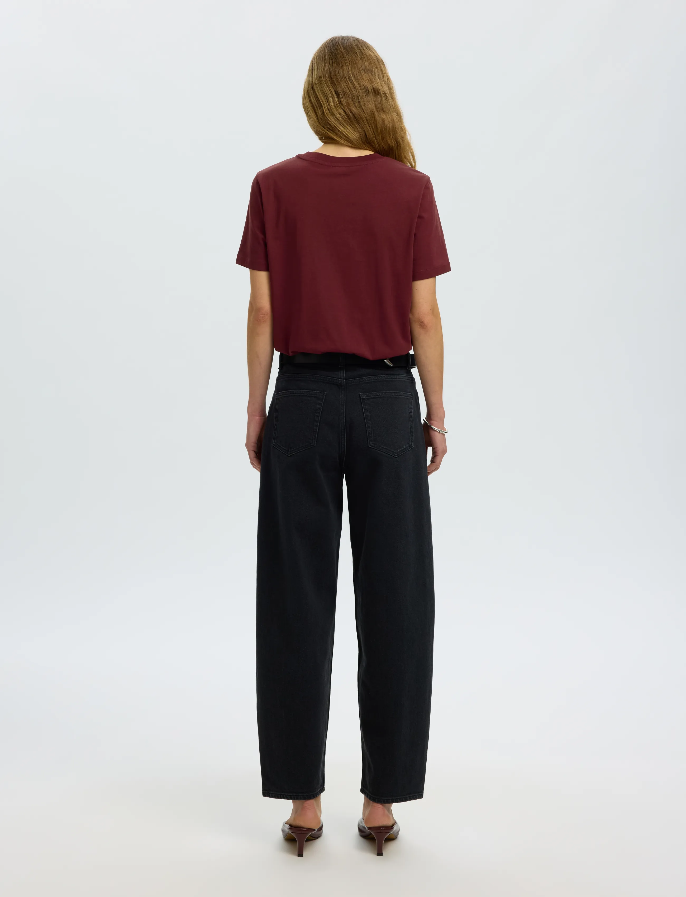 Selected - SLWMYESSENTIAL SS O-NECK TEE NOOS - t-shirts - tawny port - 2