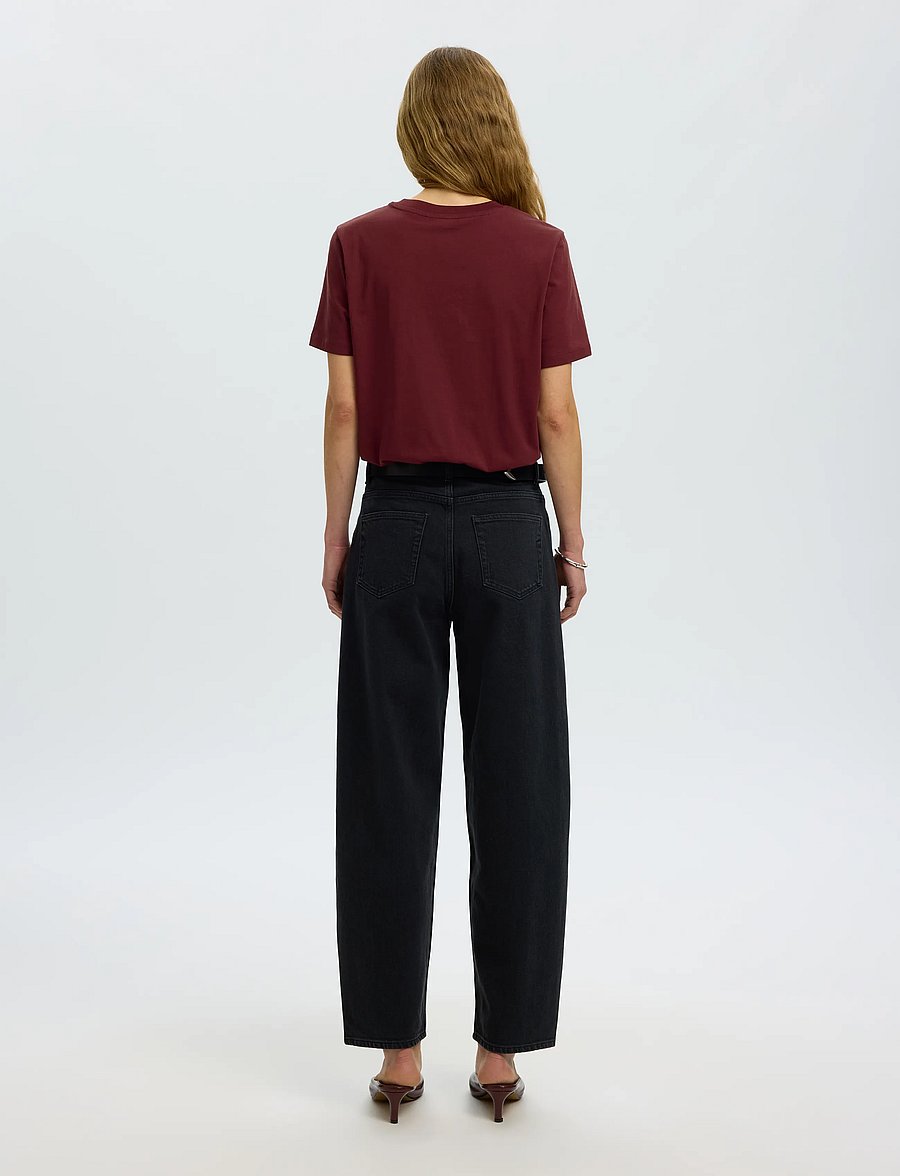 Selected - SLWMYESSENTIAL SS O-NECK TEE NOOS - t-shirts - tawny port - 2
