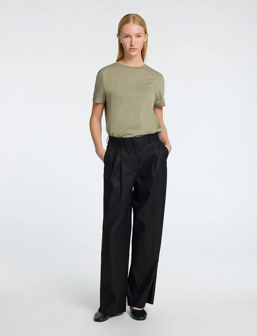 Selected - SLWMYESSENTIAL SS O-NECK TEE NOOS - t-särgid - vetiver - 0