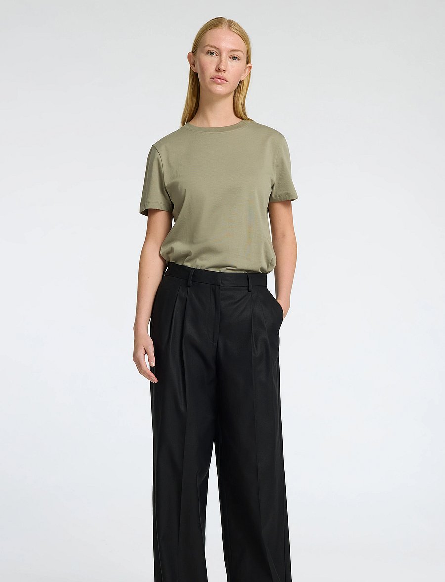 Selected - SLWMYESSENTIAL SS O-NECK TEE NOOS - t-särgid - vetiver - 3