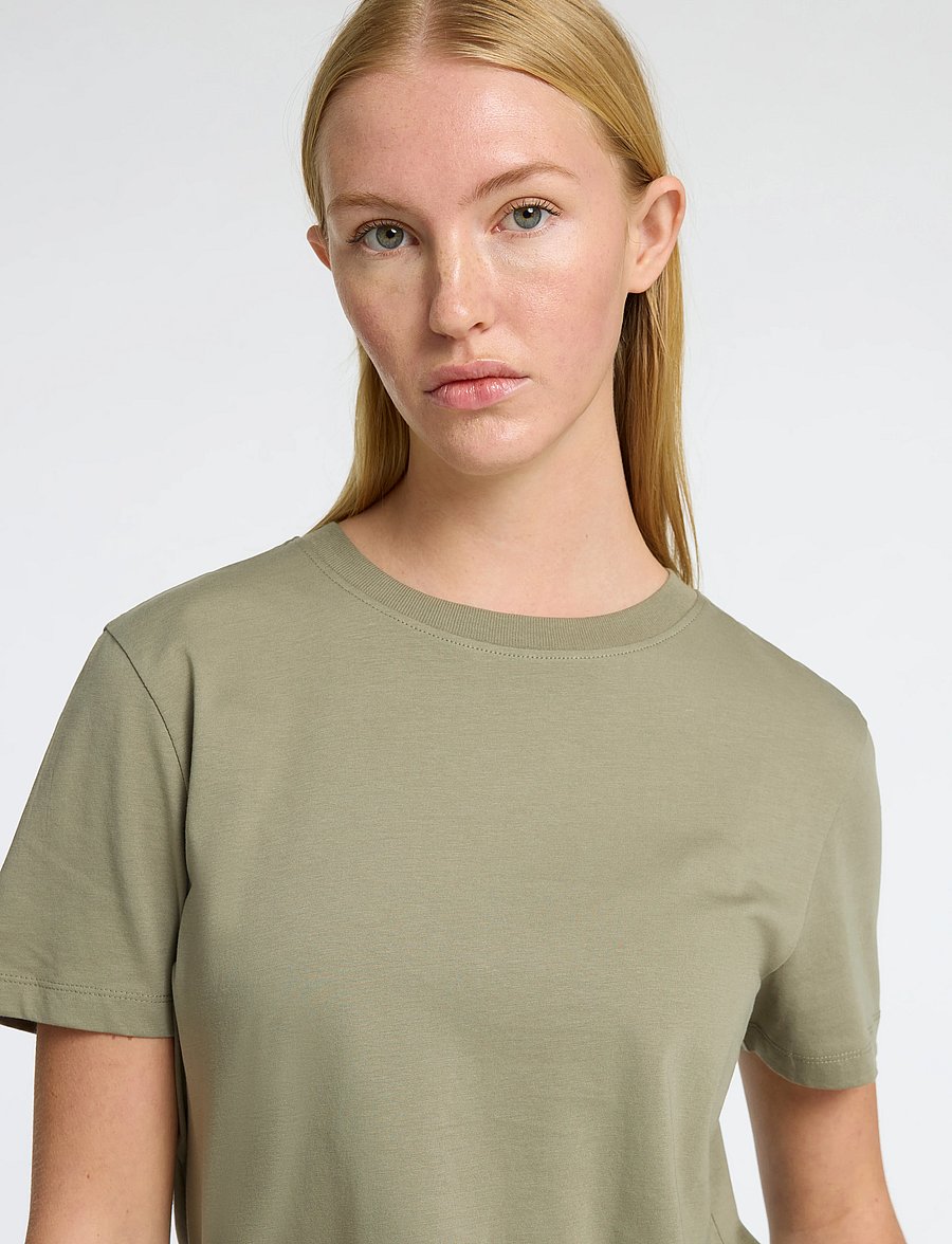Selected - SLWMYESSENTIAL SS O-NECK TEE NOOS - t-särgid - vetiver - 4