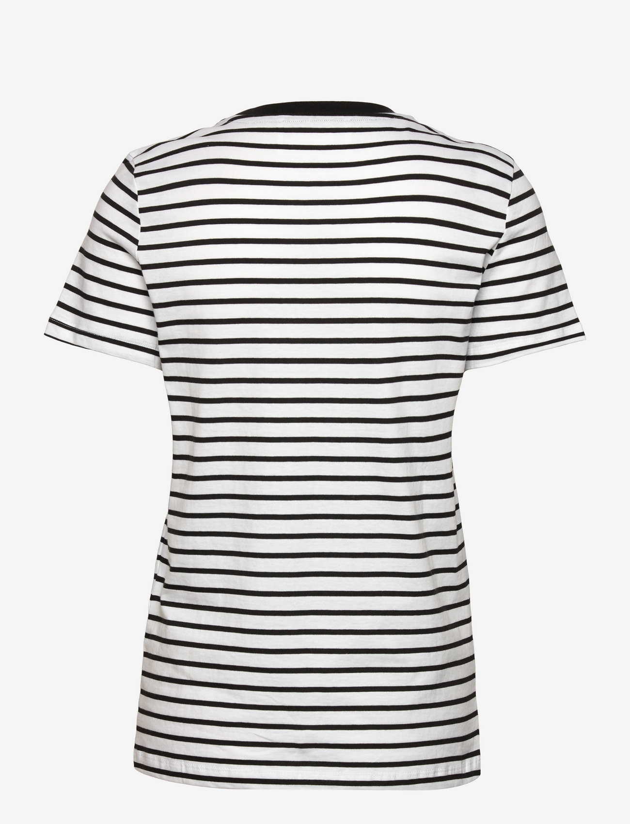 Selected - SLFMYESSENTIAL SS STRIPE O-NECK TEE - t-shirts - black - 2