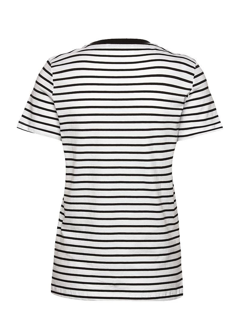 Selected - SLFMYESSENTIAL SS STRIPE O-NECK TEE - t-shirts - black - 2